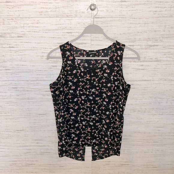 Express Open Back Floral Top | SIZE S/P - Picture 1 of 5